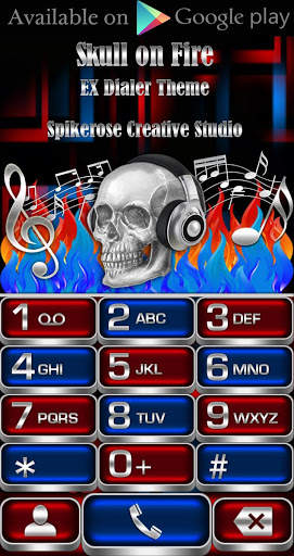 Free Skull on Fire Go Locker theme screenshot 4