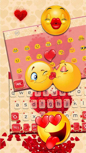 Rose Heart Love Keyboard Theme screenshot 3