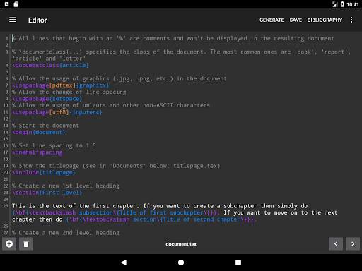 VerbTeX LaTeX Editor 5 تصوير الشاشة