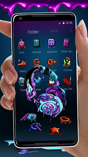 Purple Graffiti Headphone Theme screenshot 3