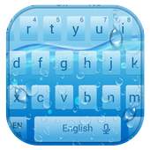 Blue Water Droplets Keyboard Theme 10001002