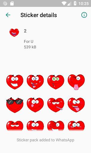 Hearts Stickers for WhatsApp 💝 "WAStickerApps" 💙 screenshot 1