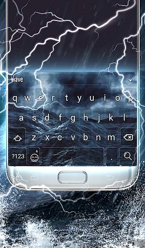 Stormy Sea Animated Keyboard   Live Wallpaper screenshot 1