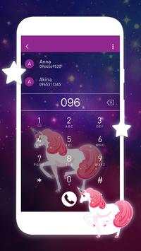 Galaxy Unicorn Phone Contact Dialer 2018 screenshot 1