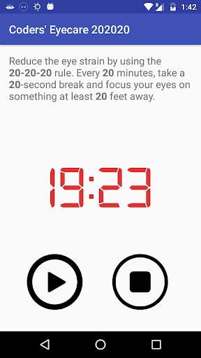 20-20-20 Reminder Lite screenshot 2
