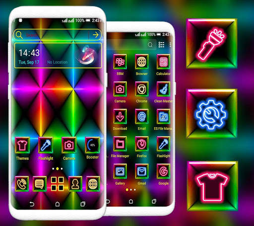 Colorful Neon Launcher Theme screenshot 1