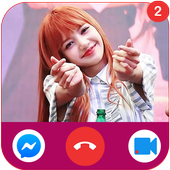 fake call video and chat with Black pink icon