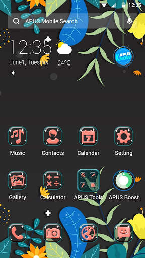 Beautiful Floral APUS Launcher theme screenshot 1
