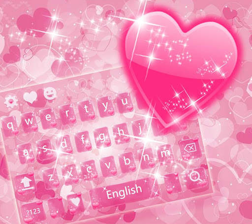 Pink love Keyboard Theme screenshot 3