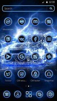 Dynamic Blue Car Theme screenshot 2