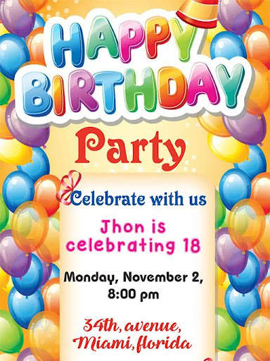 Birthday invitation maker screenshot 3