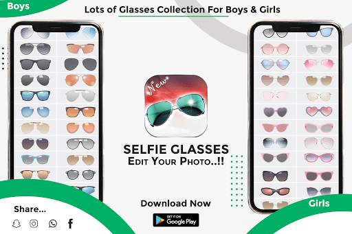 Selfie Glasses Photo Editor - Stylish Sunglasses screenshot 5