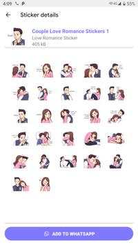 Love Romance Couple Stickers for Whatsapp Stickers screenshot 3