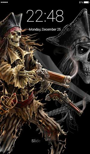 Pirate Skull Lock Screen 4 تصوير الشاشة