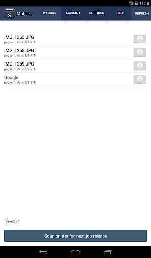 SafeCom Mobile Print screenshot 3