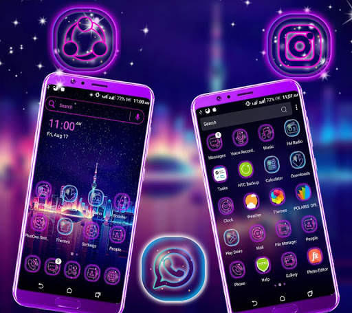 Neon City Launcher Theme screenshot 1