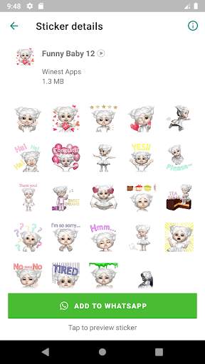 Animated Funny Baby Stickers for WAStickerApps screenshot 5