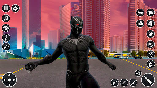 Black 3D Panther Fighting Game screenshot 2
