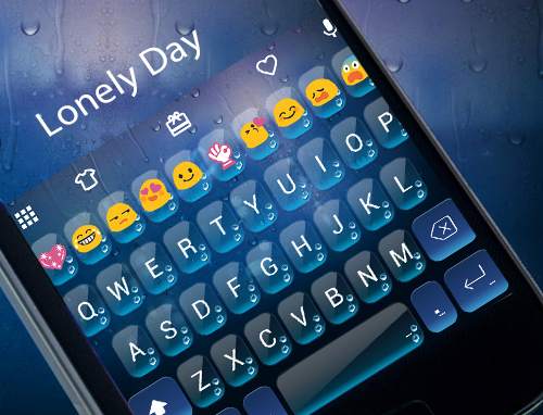 Rain Glass Emoji Keyboard Skin screenshot 6