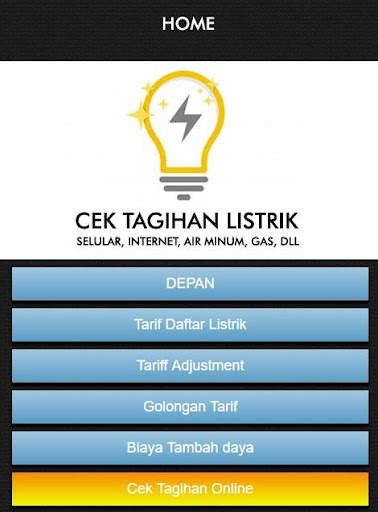 Info dan Cek Tagihan Listrik screenshot 1