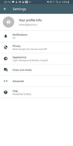 WhatsMail screenshot 2