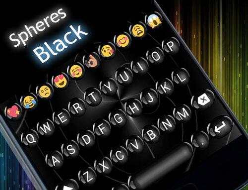 Spheres Black Emoji Keyboard screenshot 6