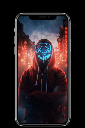 Neon Mask Wallpaper screenshot 3