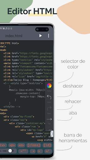 TrebEdit - Editor HTML móvil screenshot 1
