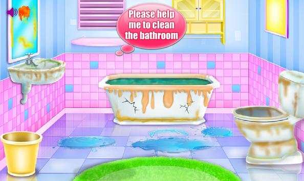 bathroom clean game girls screenshot 2