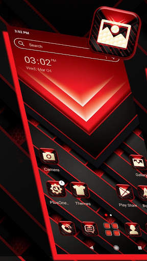 Red Black Tech Launcher Theme screenshot 3