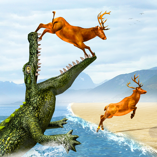 Angry Crocodile Beach Attack Animal Simulator आइकन