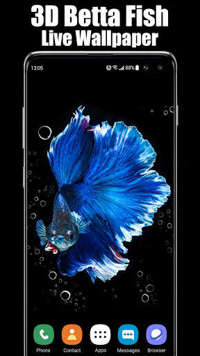 3D Betta Fish Live Wallpaper screenshot 1