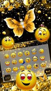 Luxury Gold Butterfly Keyboard screenshot 3