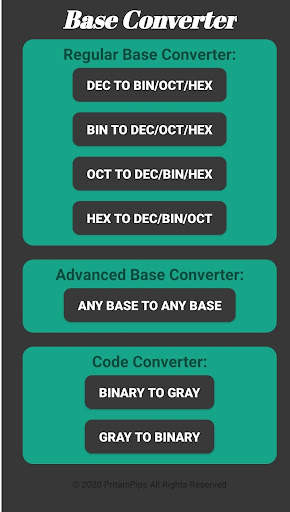 Base Converter: Base 2-Base 36 screenshot 1