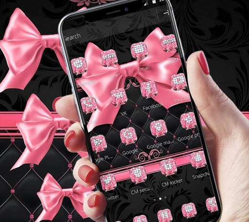 Pink Bowknot Diamond Leather Theme screenshot 2