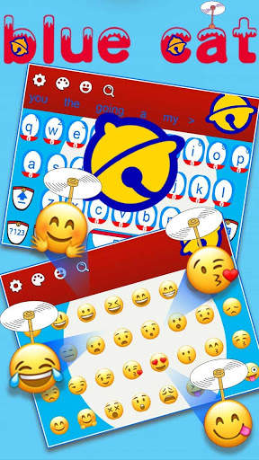 Cute Blue cat keyboard screenshot 3