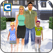 Virtual Daddy with Family at Winter Vacations icon