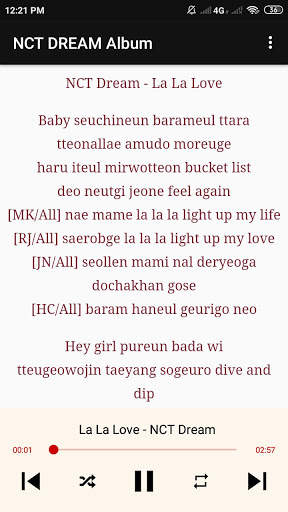 NCT DREAM Song Offline 2020   Lyrics screenshot 3