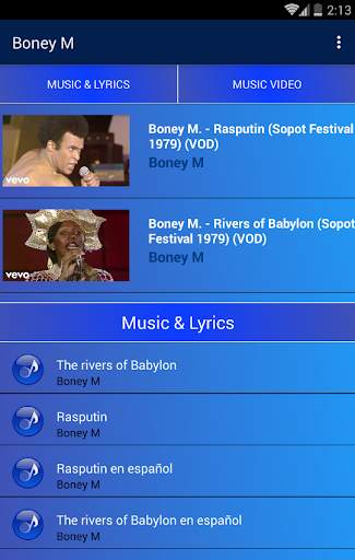 Boney M Popular Songs 1 تصوير الشاشة