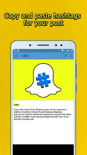 Easy Hashtag for Snap chat screenshot 3