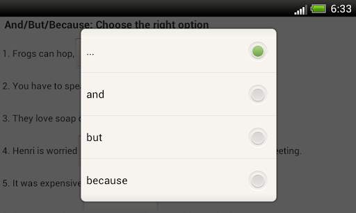Ejercicios de inglés screenshot 8