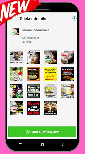 Perang Gambar Meme Indonesia For WAStickerApps screenshot 3