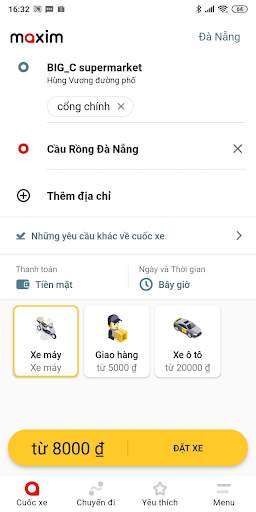 Maxim: Đặt xe và giao hàng screenshot 8