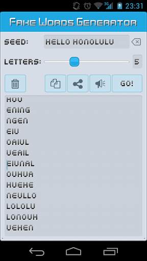 Fake Words Generator screenshot 2