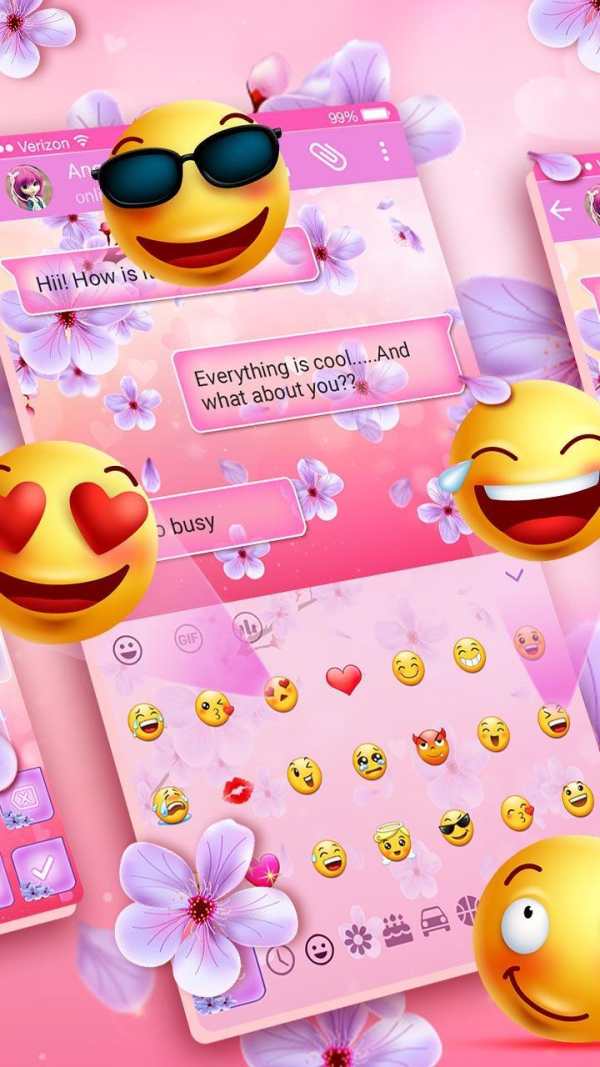 2019 Beautiful SMS Keyboard Themes screenshot 2