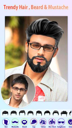 Men Photo Editor - HairStyles,Moustache,Sunglasses screenshot 3