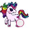 Unicorn Pony Color By Number - Unicorn Pixel Art logo