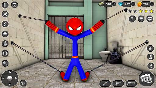 Stick Rope Hero Superhero Game screenshot 7