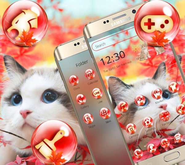 Pink Cute Kitty Theme screenshot 2