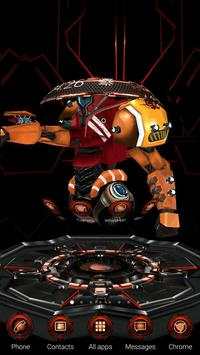 3D Iron Tech Robot Launcher Theme screenshot 2